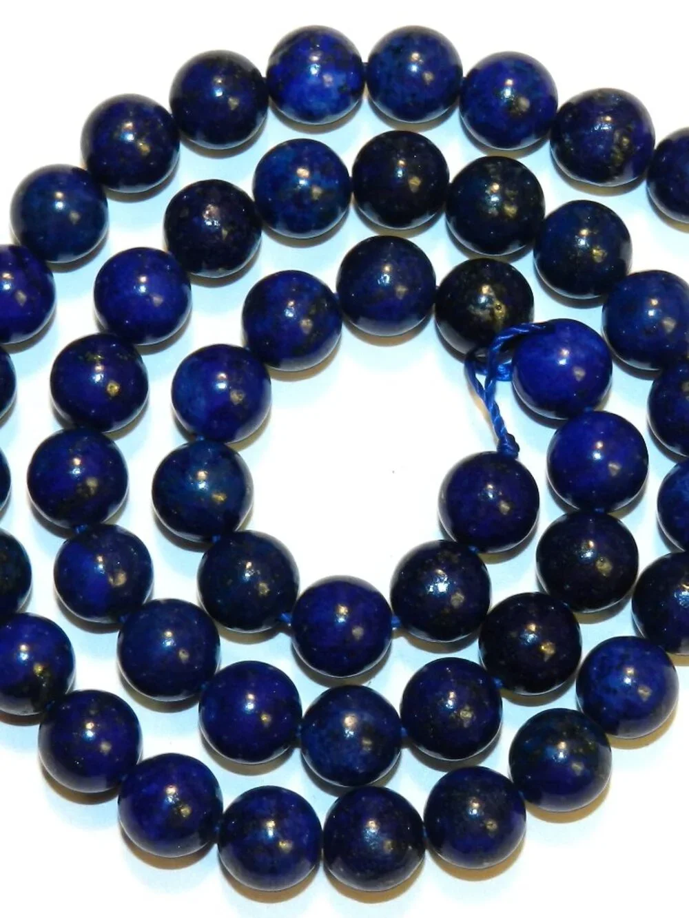 Dark Blue Lapis Lazuli 8mm Round Gemstone Beads 15